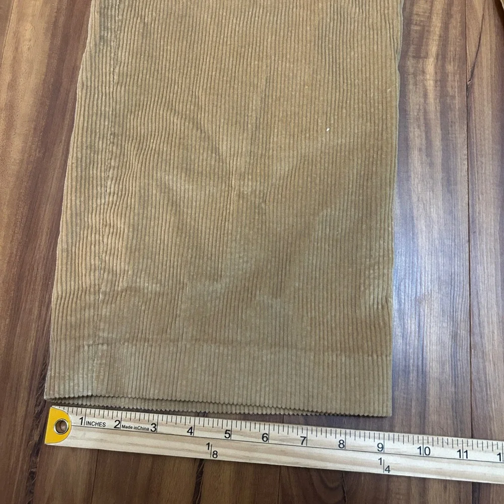 Vintage Nordstrom Mens Corduroy Pants 36x29 Tan Wide Wale Made in USA 80s